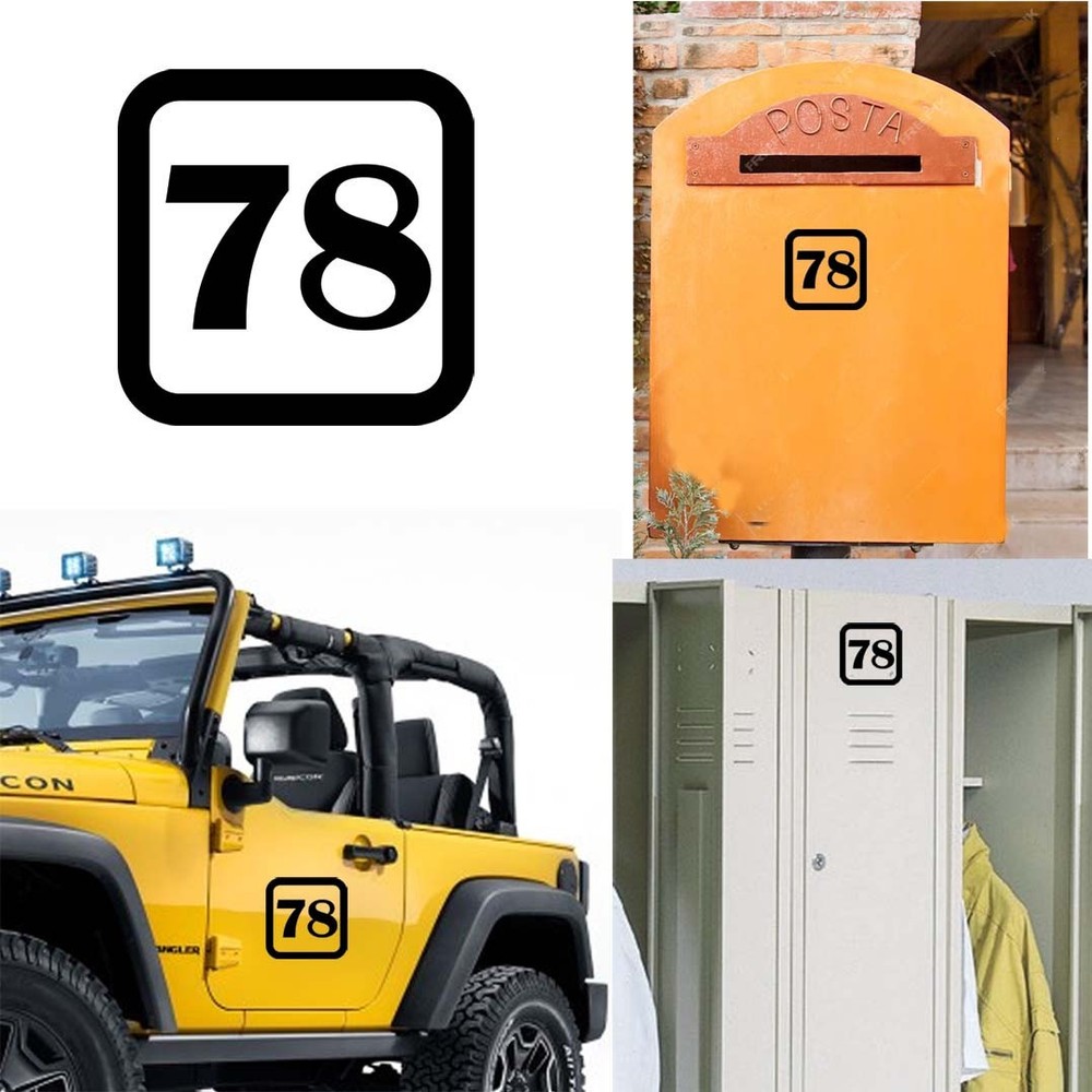 Sticker Vinyl Number 78 Version v1sq