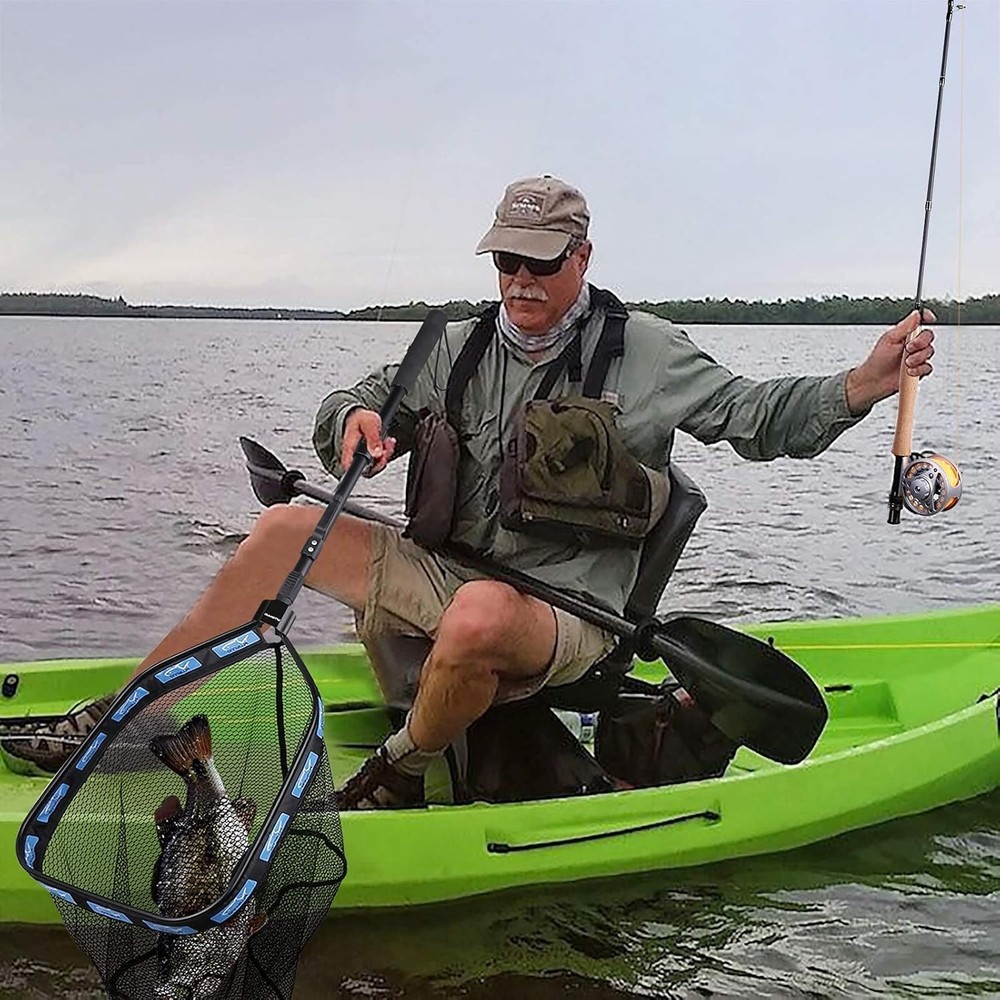 Floating Salmon & Catfish Net with Telescoping Handle
