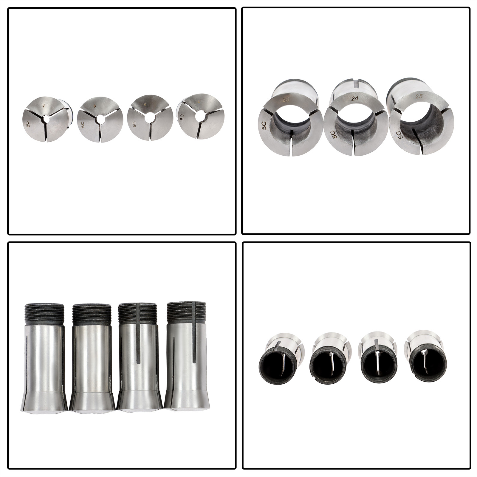 23 Piece Precision 0.0005" Accuracy Metric 5C Collet Set 3mm-25mm x 1mm High