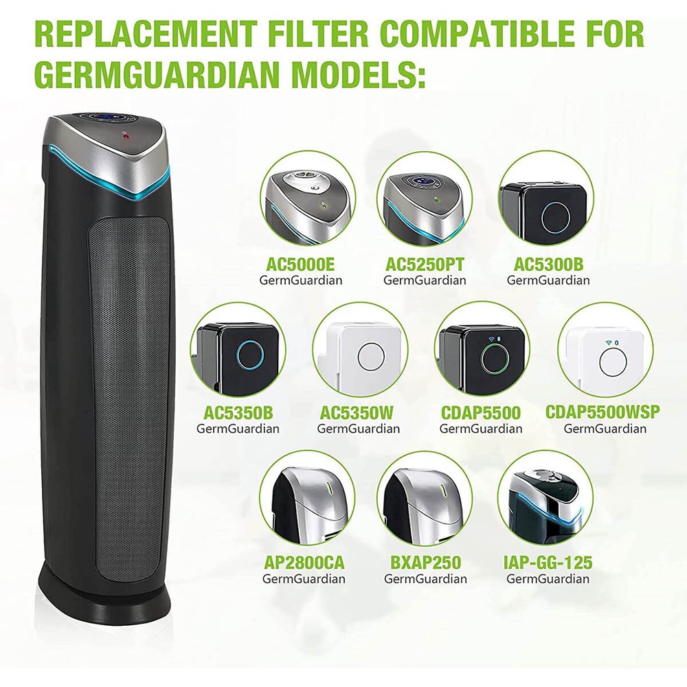 FLT5000 Filter C True HEPA Replacement Filter for GermGuardian Air Purifier