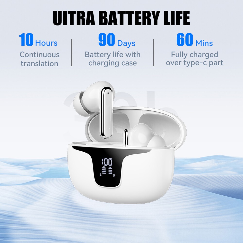 150+ Languages Two-Way Translator Earbuds Wireless Bluetooth Headset Headphone !