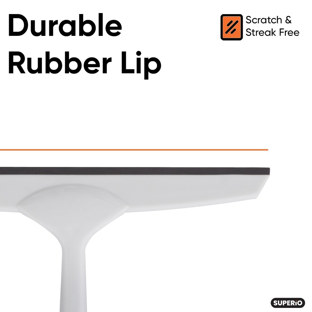 10" Grey Rubber Squeegee with Hanging Loop 2-Pack