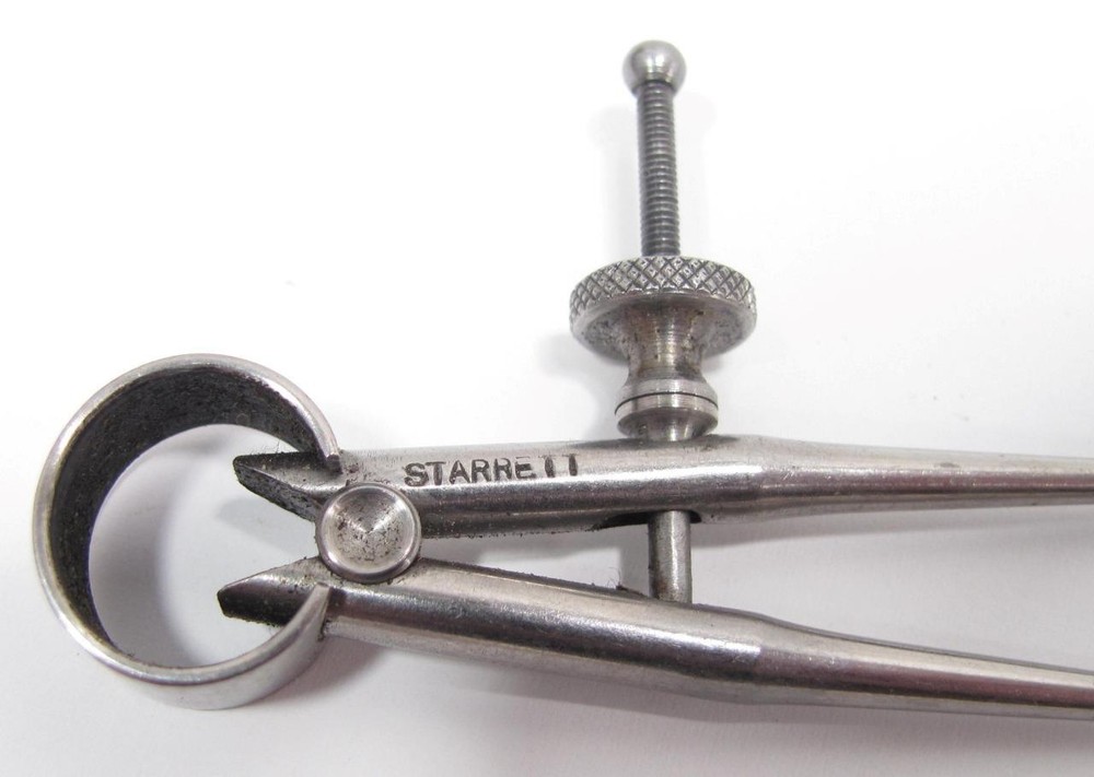 Tiny Starrett 2 3/4" Round Leg Inside Spring Divider Caliper Tool Small