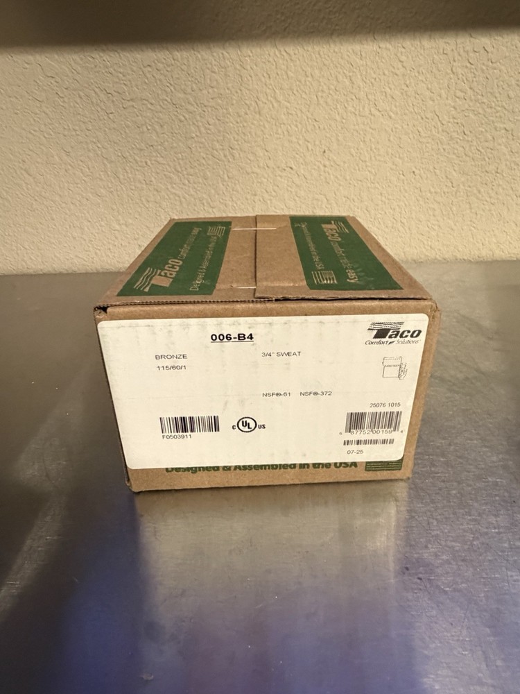 TACO 006-B4 3/4, TIMER & AQUASTAT PACKAGE
