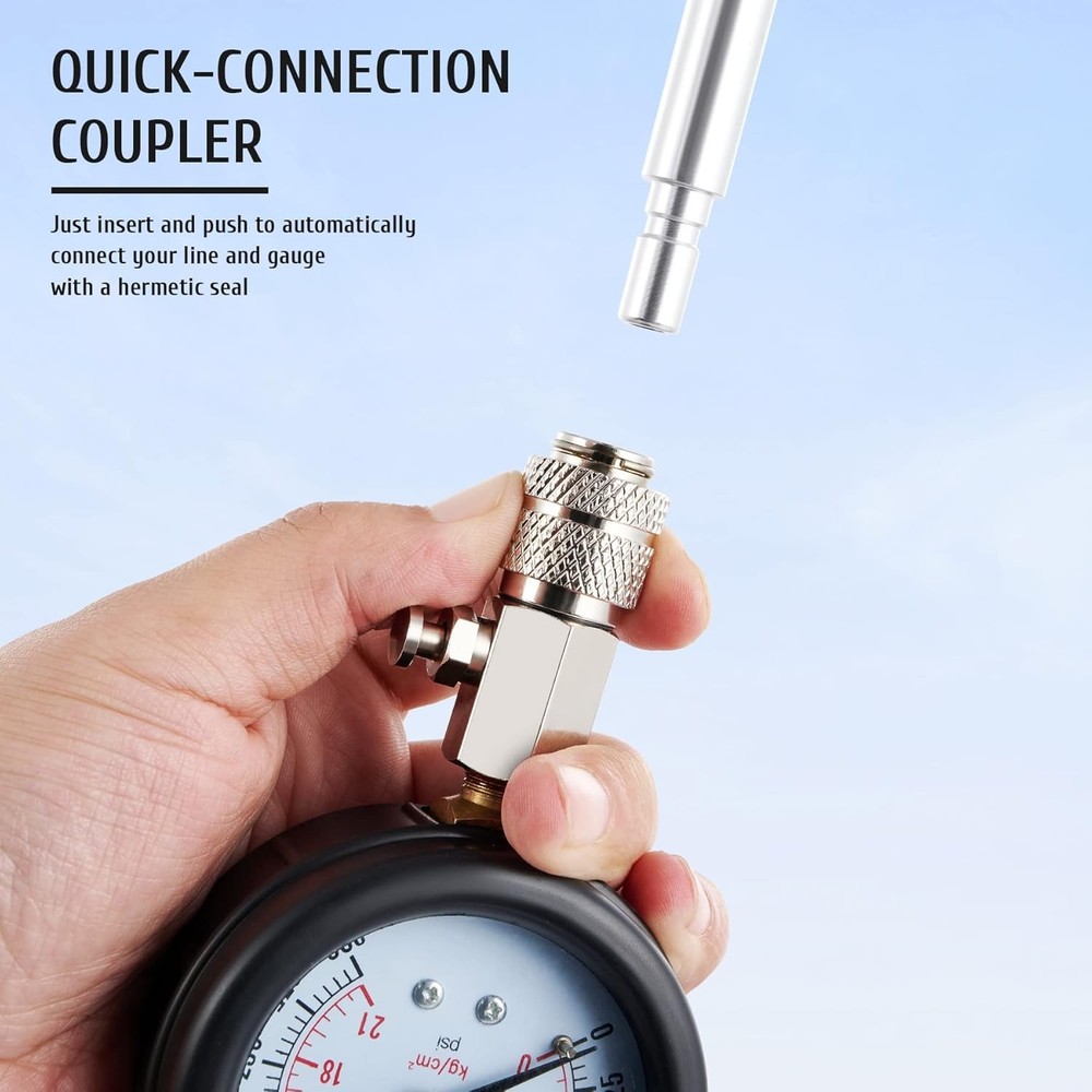 Engine Cylinder Compression Gauge Tester Kits Gas Engine Diagnostic Testing Tool