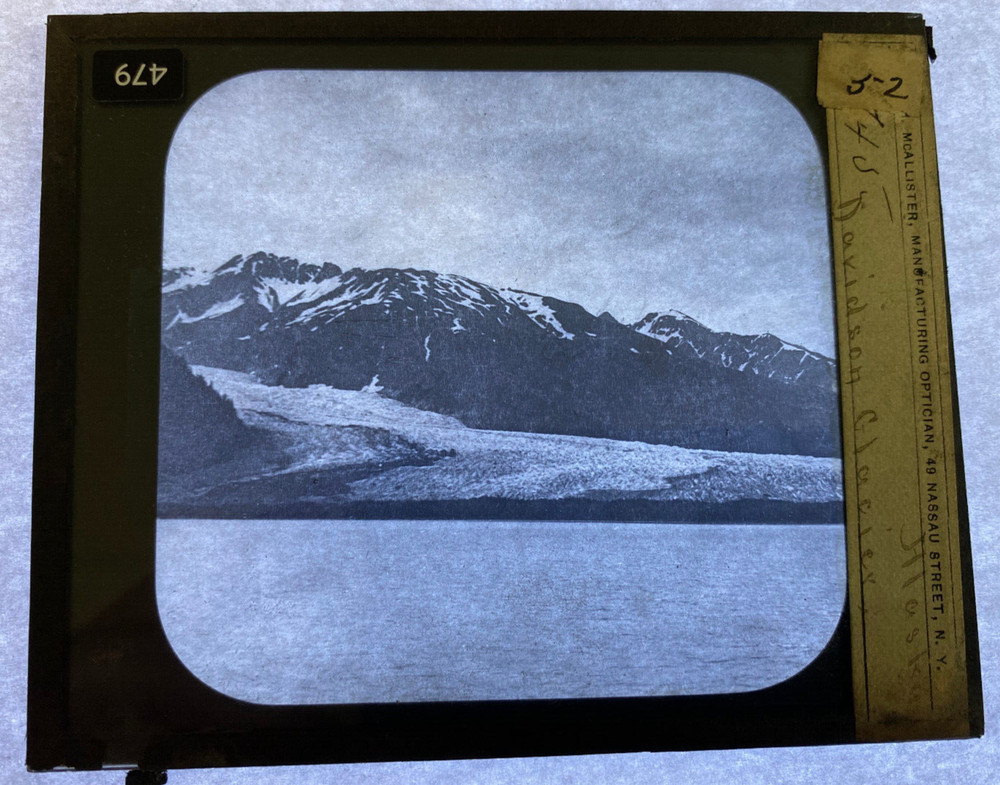 MAGIC LANTERN SLIDE DAVIDSON GLACIER ALASKA 479 1920s