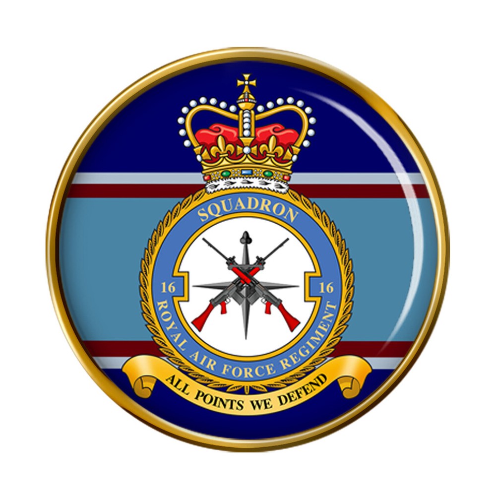 RAF Regiment 16 Squadron Pin Badge