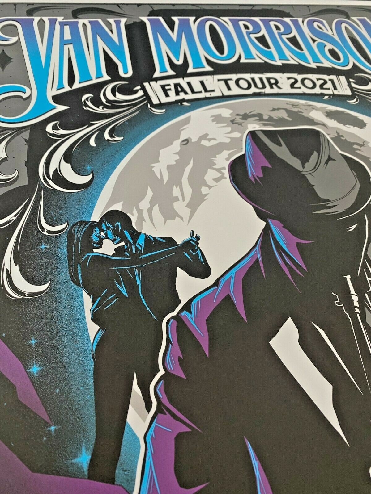 VAN MORRISON Fall Tour 2021 AP Poster S/N #/50 Los Angeles Berkeley Denver