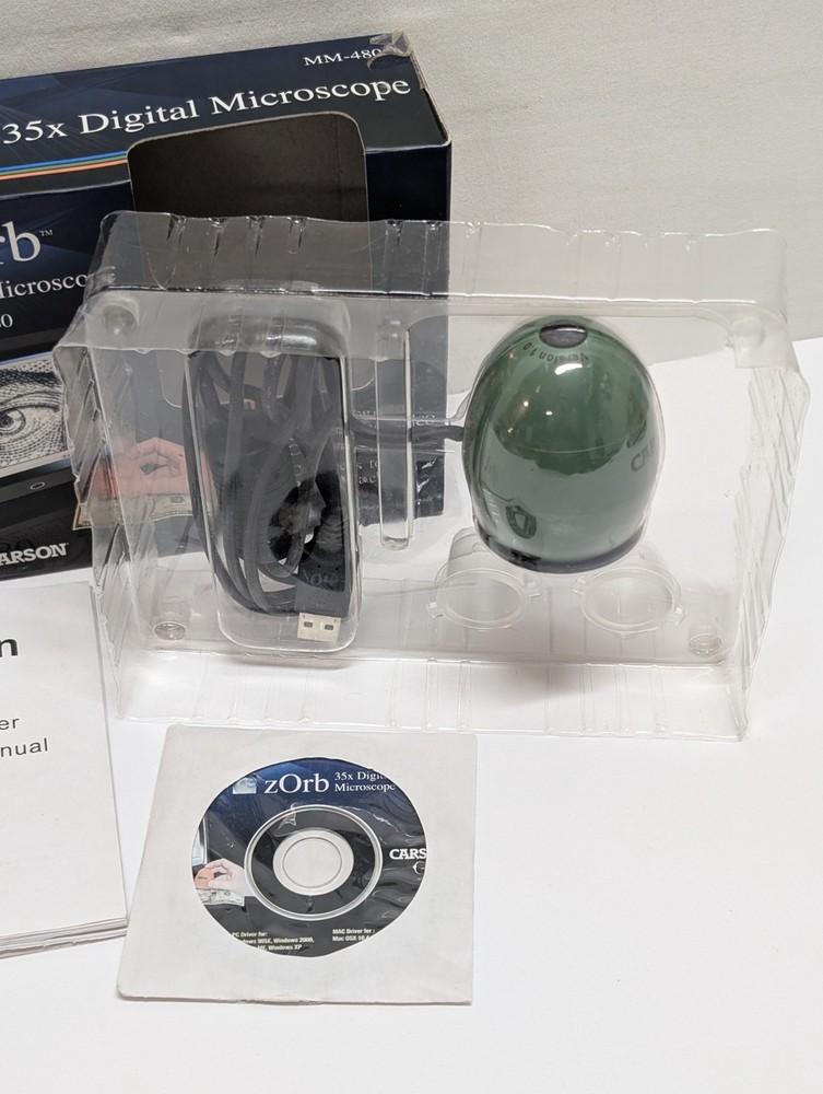Carson Zorb 35X Digital Microscope MM-480 Camera Video Capture - Works
