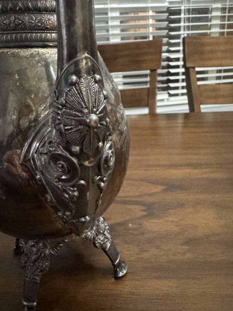 Antique Meriden Britannia Teapot Silver Plated Pattern 1925