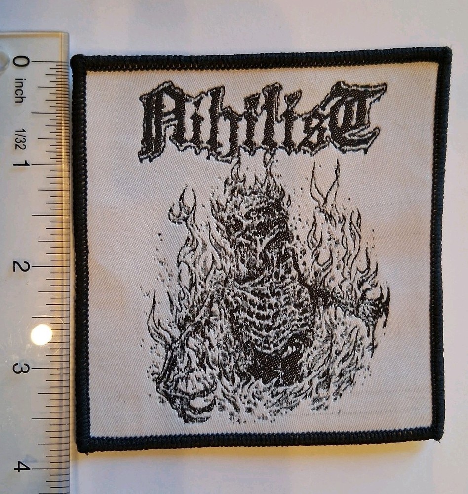 Nihilist Death Metal Skeleton Woven Patch