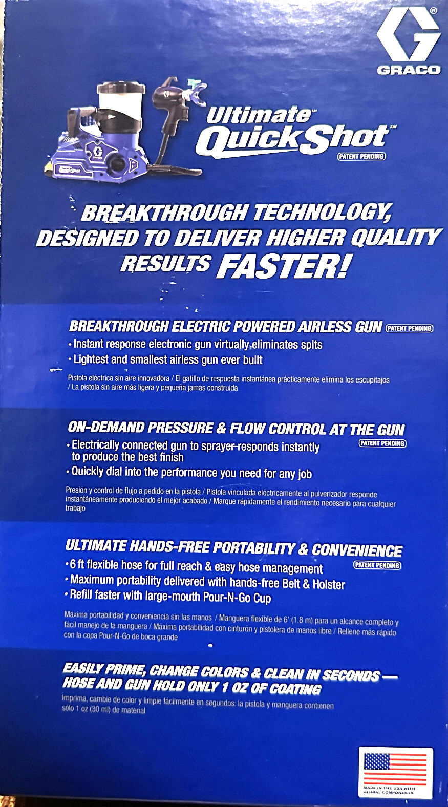 GRACO 826308 Ultimate QuickShot 20V Portable Airless Sprayer USA (NEW)