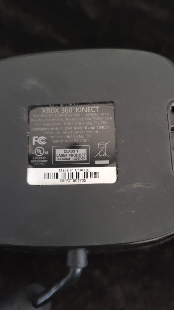 Xbox 360 Kinect Sensor Camera Model 1414 Motion Sensor Tested Working