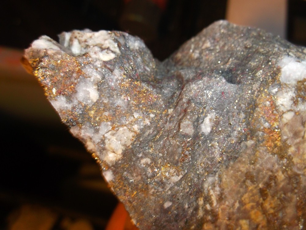 Gold, silver, copper, 287 grams samples ,ore high grade .