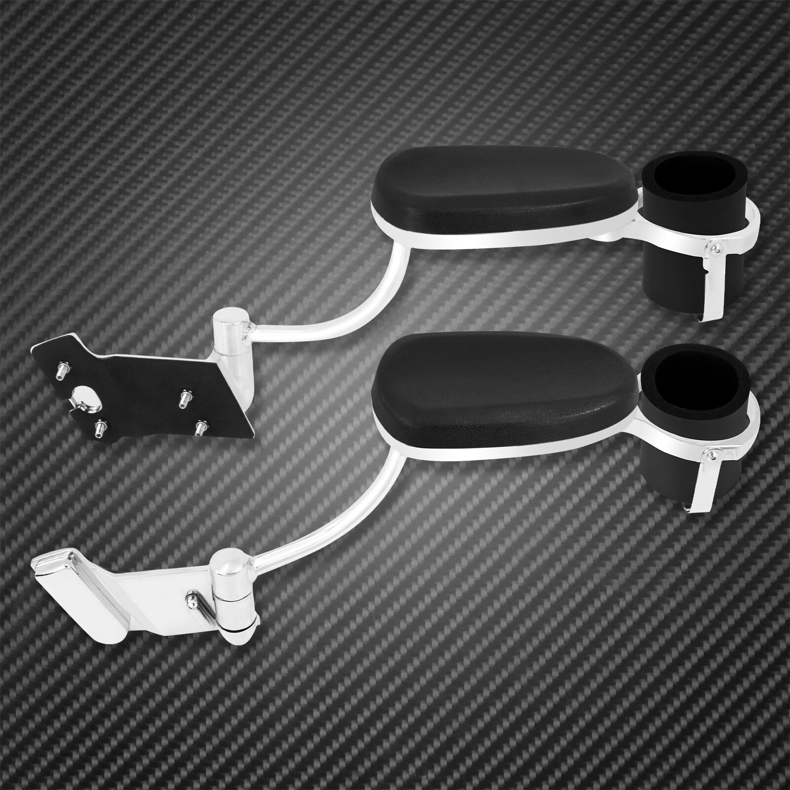 Rear Adjustable Passenger Armrests with Cut Holder Fit Fot Honda Gold Wing 1800