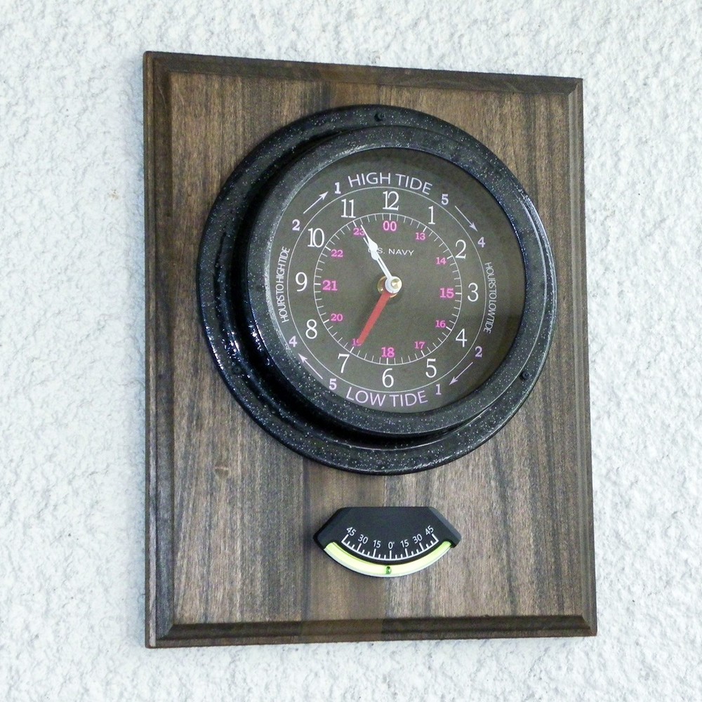 CAPTAIN'S TIME AND TIDE WALL CLOCK LARGE 9"