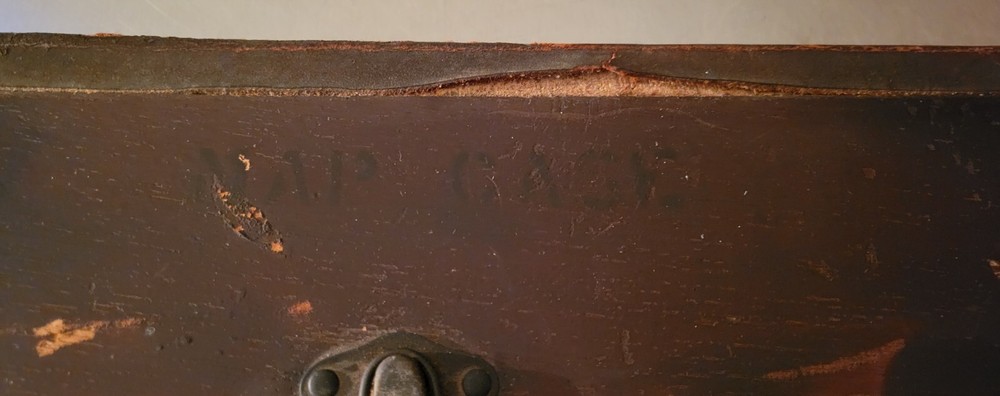 Antique Wood Map Case /w-Latch