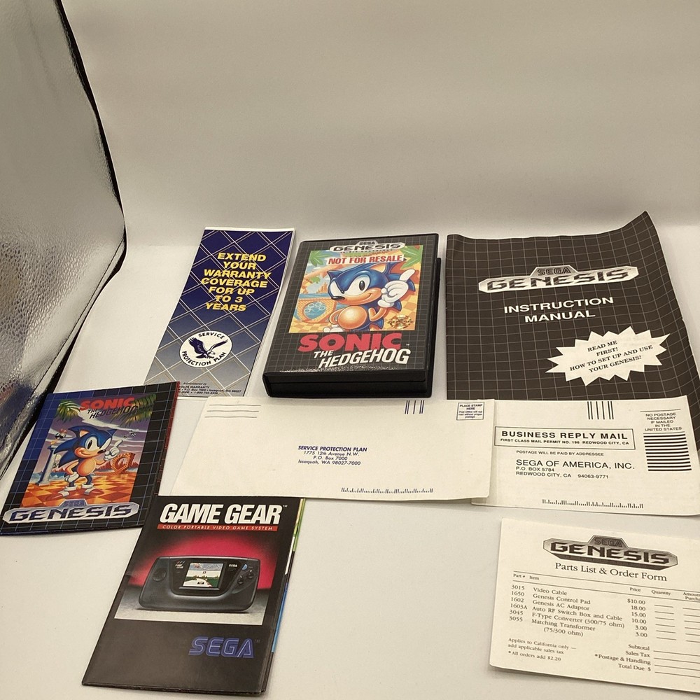 Sega Genesis Model 1 Console Sonic The Hedgehog Bundle System Inserts ONLY!