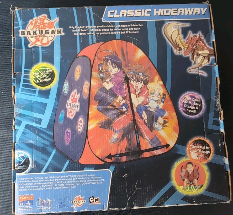 Play Hut BAKUGAN Classic Hideaway Twist N Fold Pop Up Tent