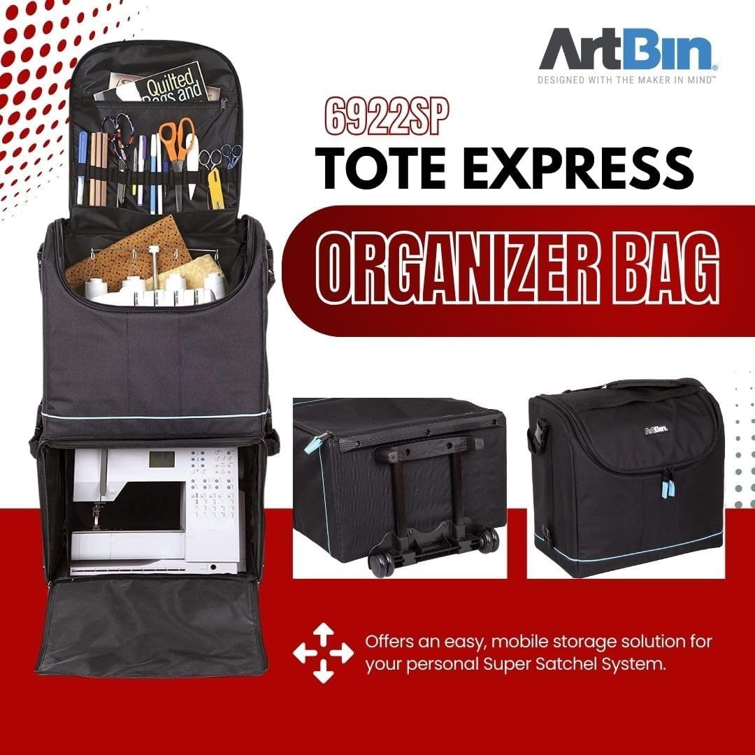 ArtBin 6922SP Tote Express Rolling Portable Art Craft & Sewing Storage Organizer