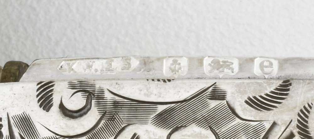 Antique English Edwardian Solid Silver Vesta Case, Birmingham, 1904