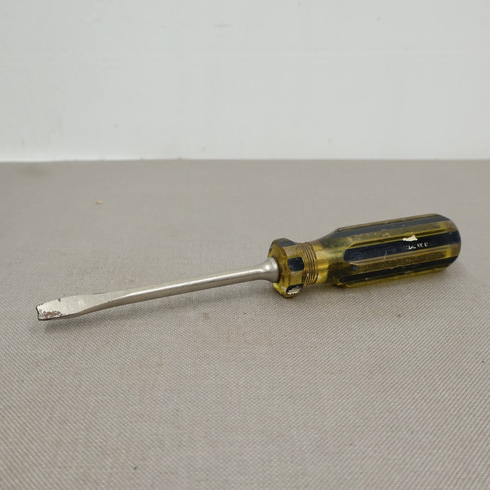 Vtg Stanley 100 Plus Slotted Flat Blade Screw Driver