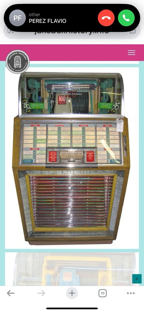 SEEBURG JUKEBOX 1950s Model MB100