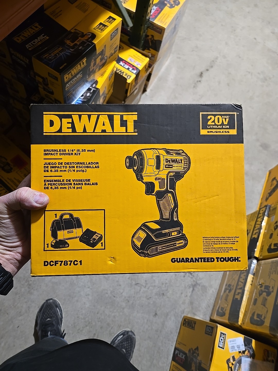 DEWALT DCF787C1 20-Volt Brushless 1/4" Impact Driver Kit (NEW SEALED)