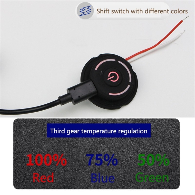 Waterproof Push Button Switch Three-gear Temperature Regulating Switch Type-c
