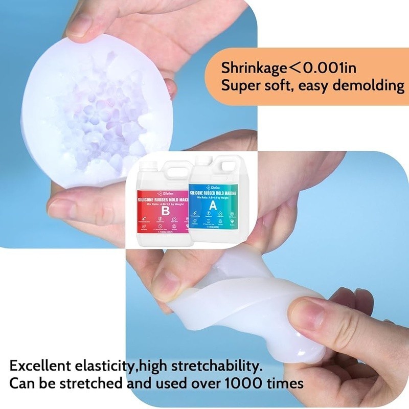 Liquid Silicone Mold Making Kit Quick Curing Bubble Free Flexible Durable New