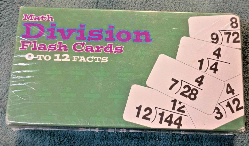 Math Division Flashcards SEALED & NEW