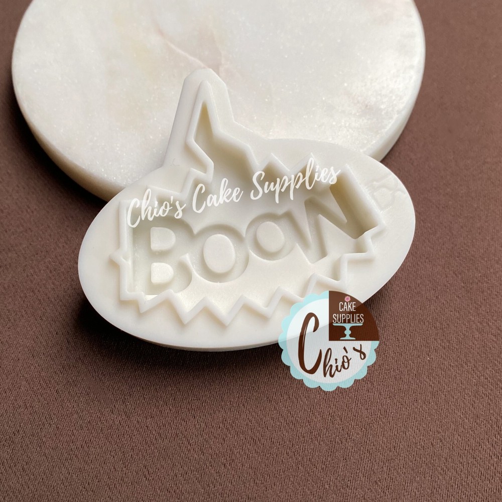 Superhero Word Bubbles Silicone Mold 5 pcs. Set