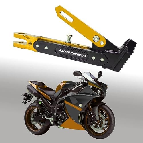 Universal Motorcycle Kickstand Accessories Motor Modified CNC Adjustable Gold 2