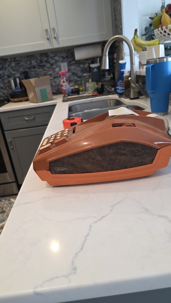 Vintage Sears Adding Machine Model 888.58801 Burnt Orange