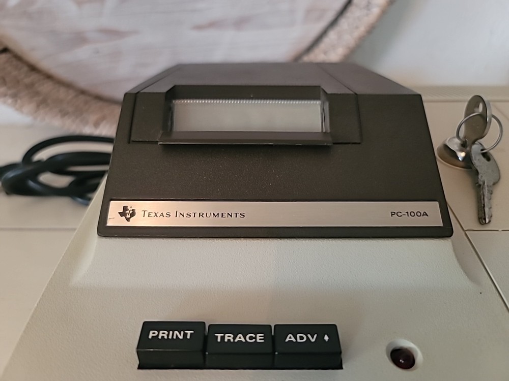 Texas Instruments PC-100C Thermal Print Security Cradle & Thermal Paper