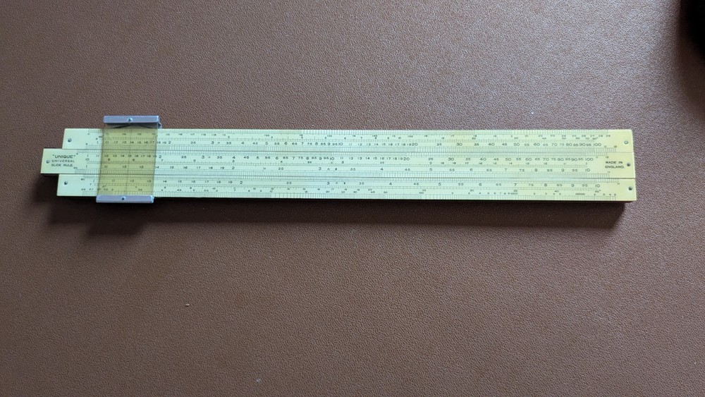 Vintage slide rule with Original box