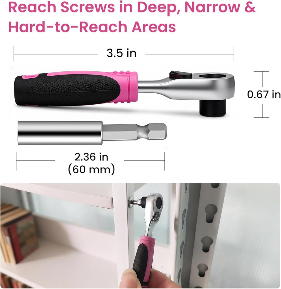 Compact Mini Ratchet And Bit Set Durable Precision Screwdriver With Carry Case