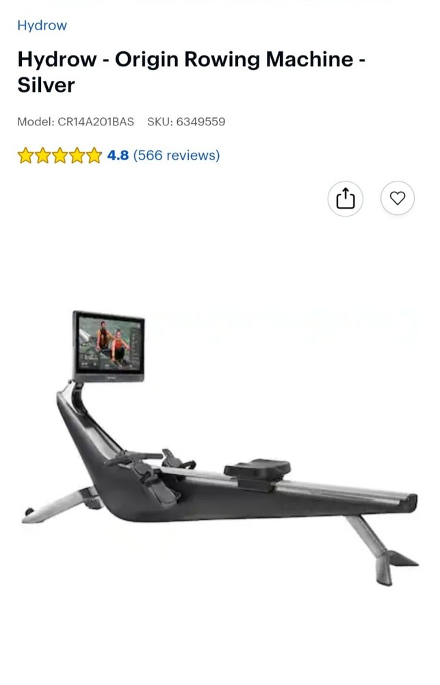 NEW Hydrow Origin Rowering machine