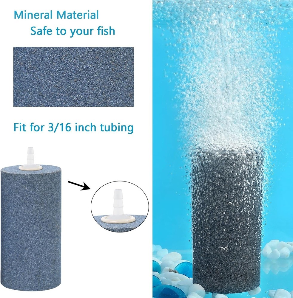 Large Aerator Bubble Diffuser 4"x2" - 2 Pack for Aquariums & Hydroponics