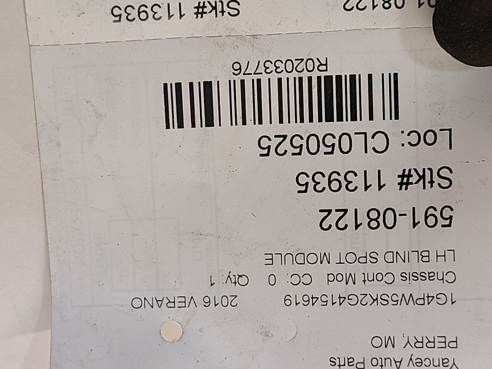 Blind Spot Detection System Warning Control Module fits 2016 Buick Verano