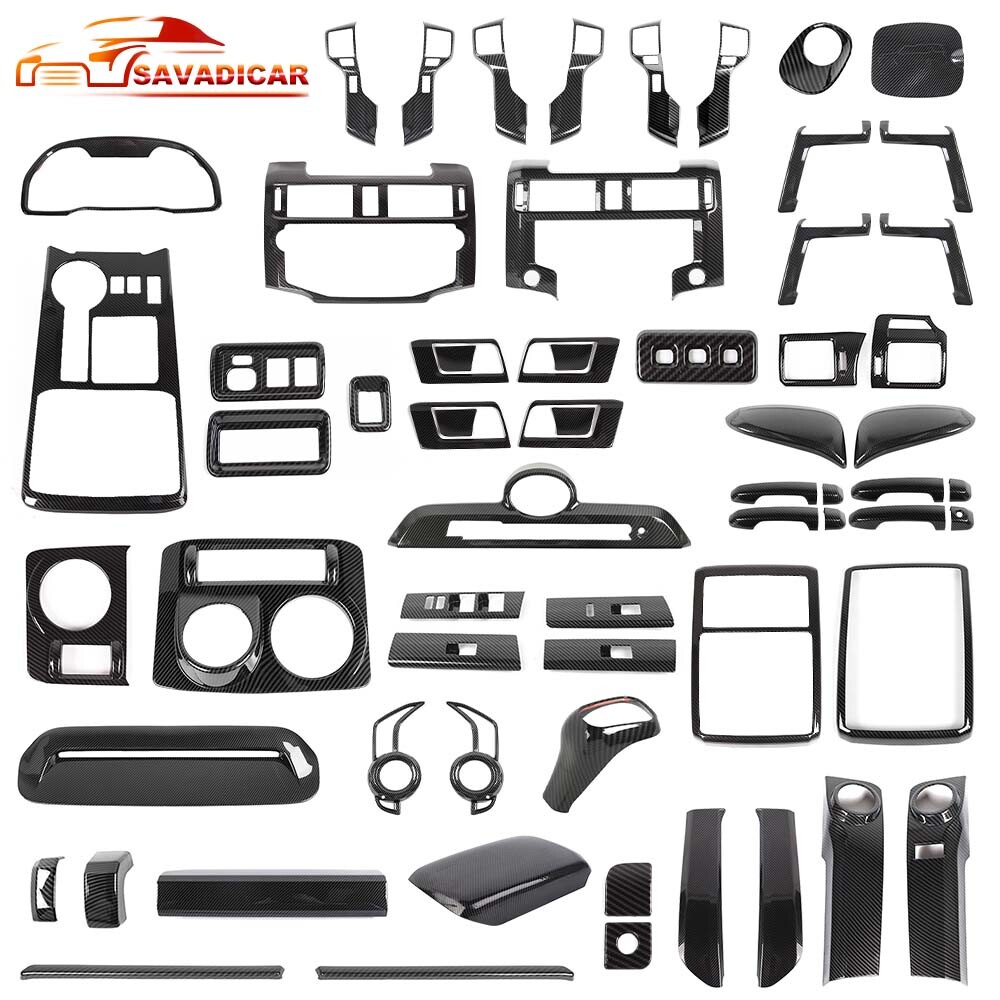 Carbon Fiber Whole  Exterior + Interior Dashboard Cover Trims for 4Runner 2010+