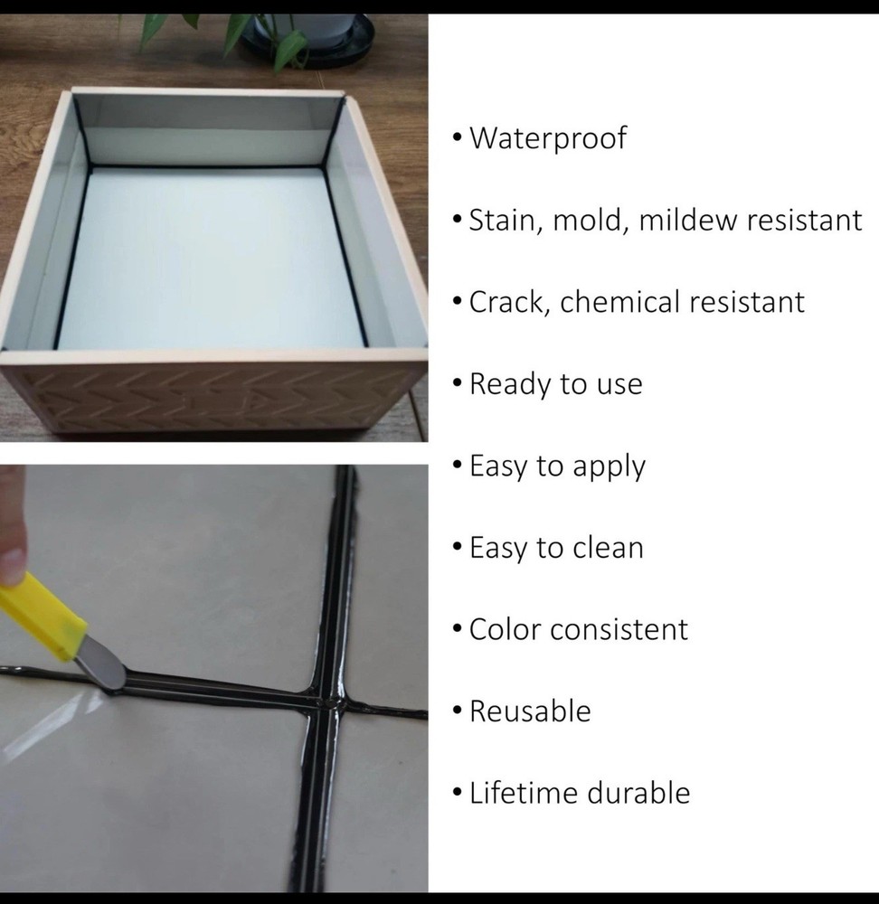 Epoxy Grout & Tools for Tile & Stone, Waterproof, Stain, Mold, Mildew, Crack