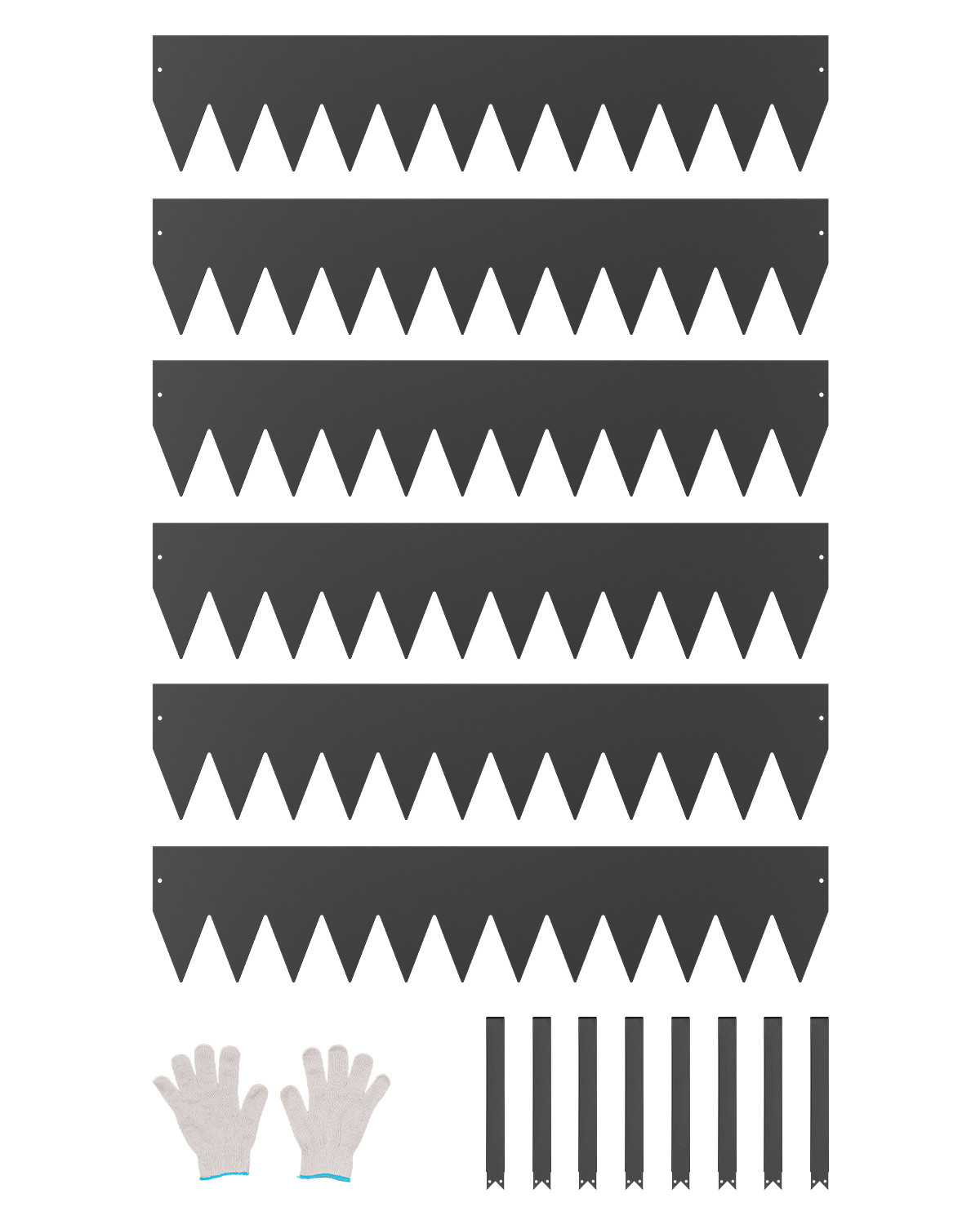 VEVOR Steel Landscape Edging 6 Packs 40 x 8in Rust-Resistant Garden Edging