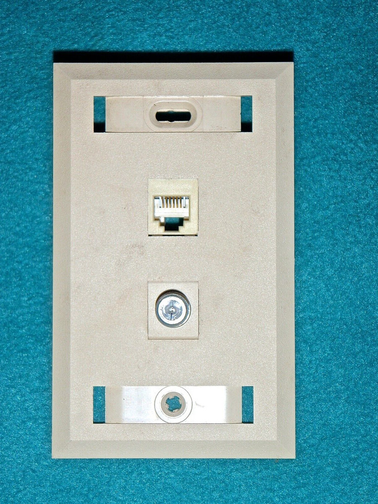 HUBBELL PHONE & CABLE PLATE BEIGE