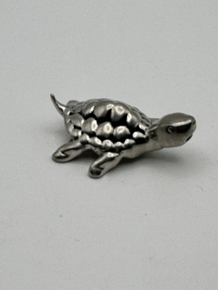 Mountain Lopes Pewter Turtle Figure 1.75” Long 1995