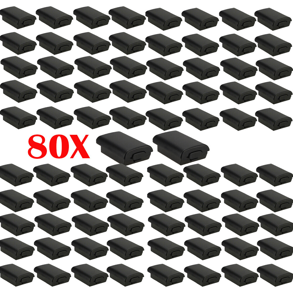 80x Black AA Battery Back Cover Case Shell Pack For Xbox 360 Wireless Controller