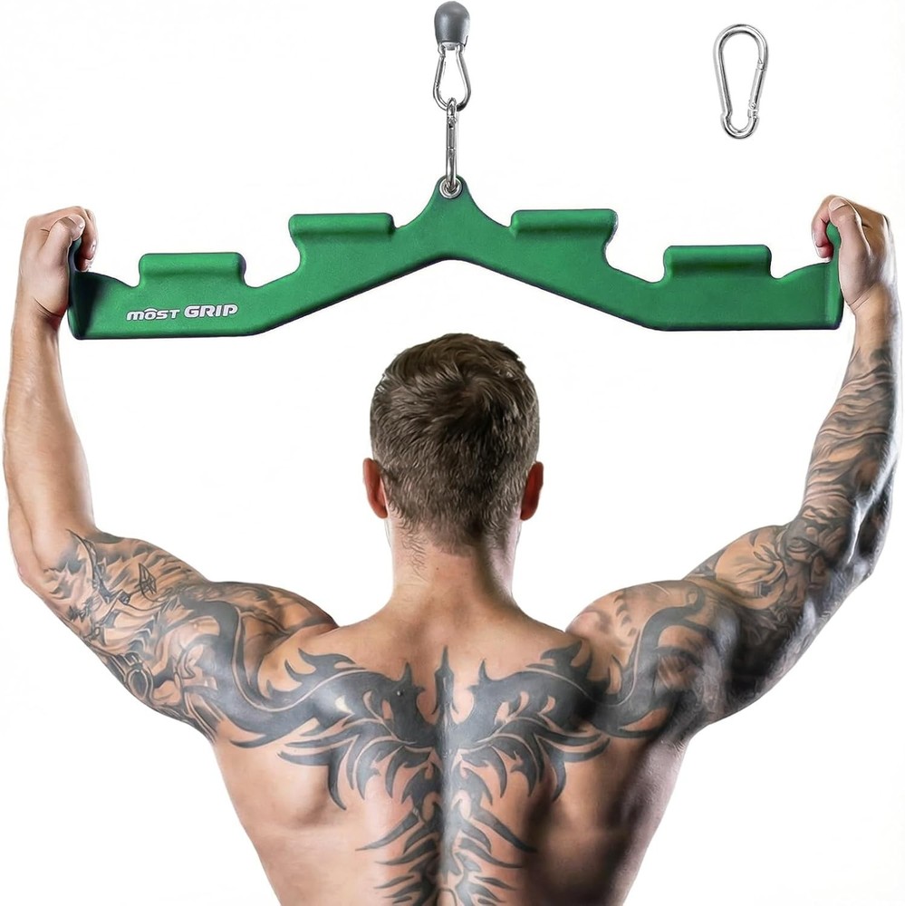 LAT Pull Down Bar with 6 Ergonomic Handles Neutral Grip Pulldown Attachments