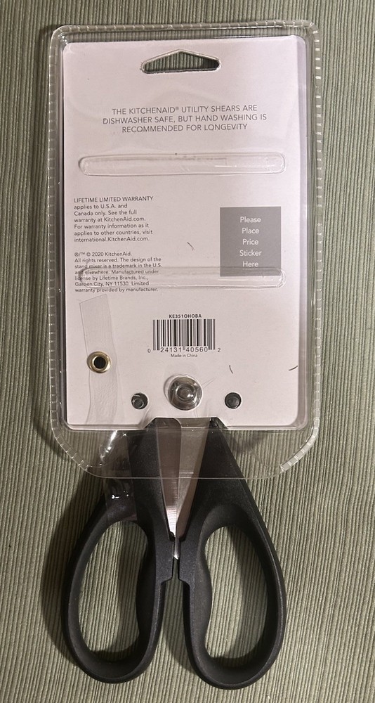 Kitchen Aid All Purpose Kitchen Shears Scissors Black KE351OHOBA Sharp Blade NEW