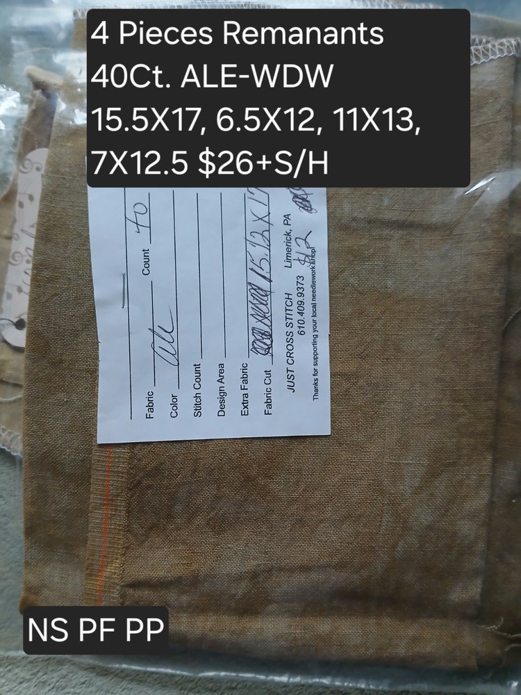 4 Pieces 40 Count Ale Linen - Weeks Dye Works