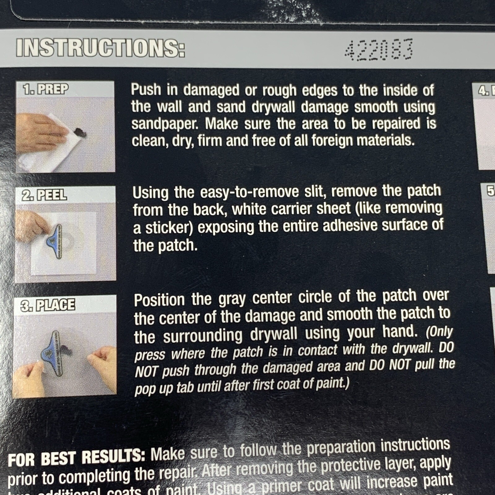 DAP Eclipse Rapid Wall / Ceiling Repair Patch Includes 4 - 2" Patches NEW